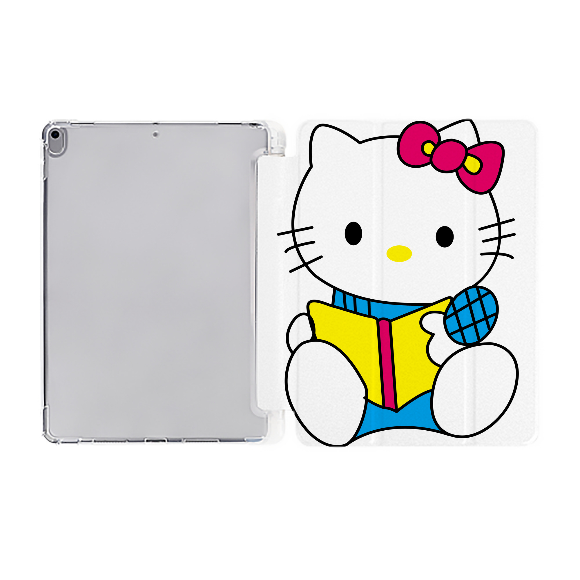 （画像用） Hello Kitty ハローキティ IPad ケース ペン収納付き 三つ折りスタンド PUレザー×シリコン 対応機種9.5/10.5/10.9インチ